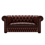 LINWOOD CHESTERFIELD 2-SITS ANTIQUE RED