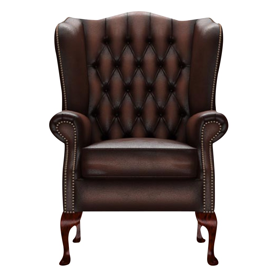 WINGCHAIR GLADSTONE ANTIQUE BROWN i gruppen Chesterfield / Chesterfield ftljer hos HolyHome (1-ABROWN-GLAD)