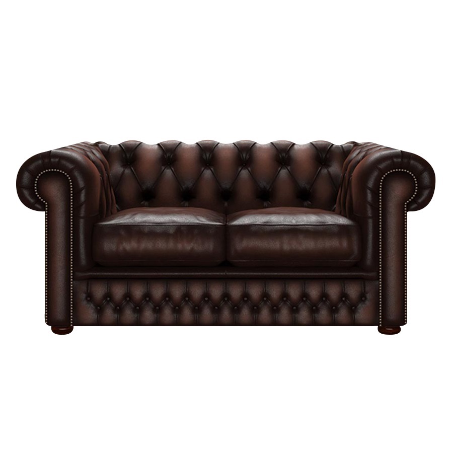 SHACKLETON CHESTERFIELD 2-SITS ANTIQUE BROWN i gruppen  hos HolyHome (Shack2A-Brown)