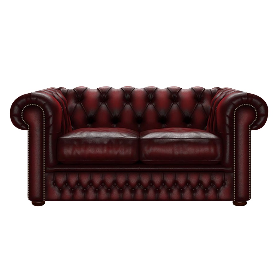 SHACKLETON CHESTERFIELD 2-SITS ANTIQUE RED