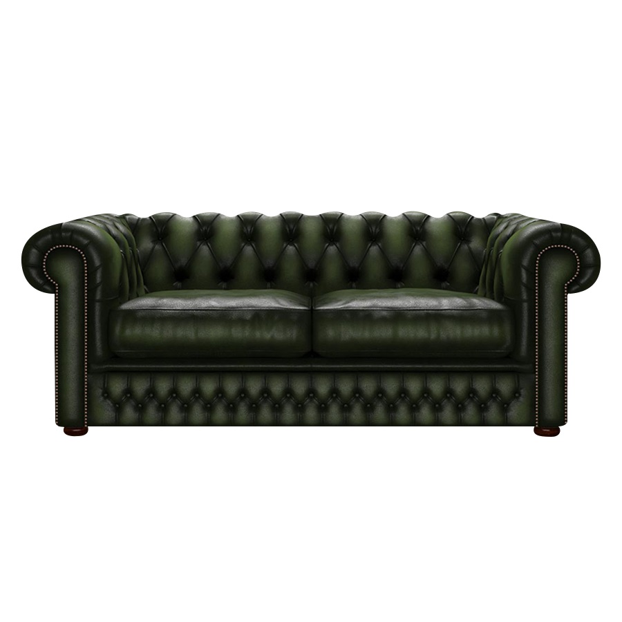 SHACKLETON CHESTERFIELD 3-SITS ANTIQUE GREEN