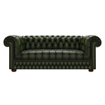 CROMWELL CHESTERFIELD 3-SITS ANTIQUE GREEN