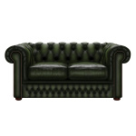 SHACKLETON CHESTERFIELD 2-SITS ANTIQUE GREEN