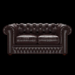SHACKLETON CHESTERFIELD 2-SITS OLD ENGLISH SMOKE