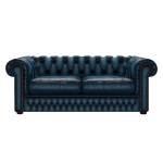 SHACKLETON CHESTERFIELD 3-SITS ANTIQUE BLUE