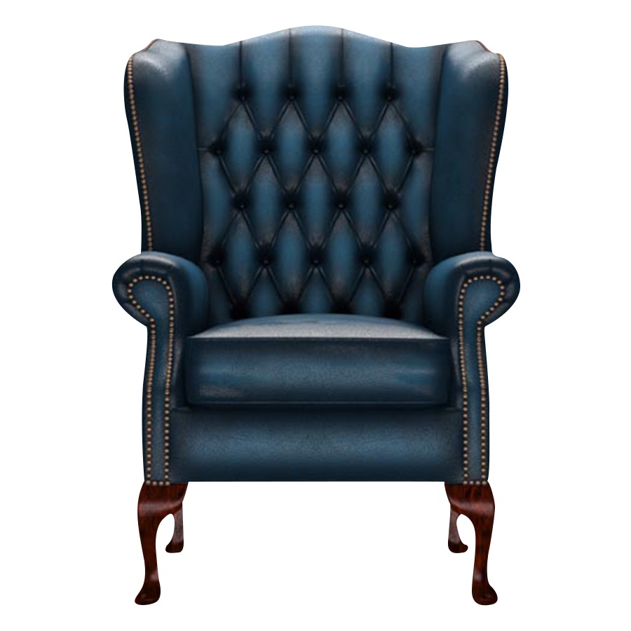 WINGCHAIR GLADSTONE ANTIQUE BLUE i gruppen  hos HolyHome (1-ABLUE-GLAD)