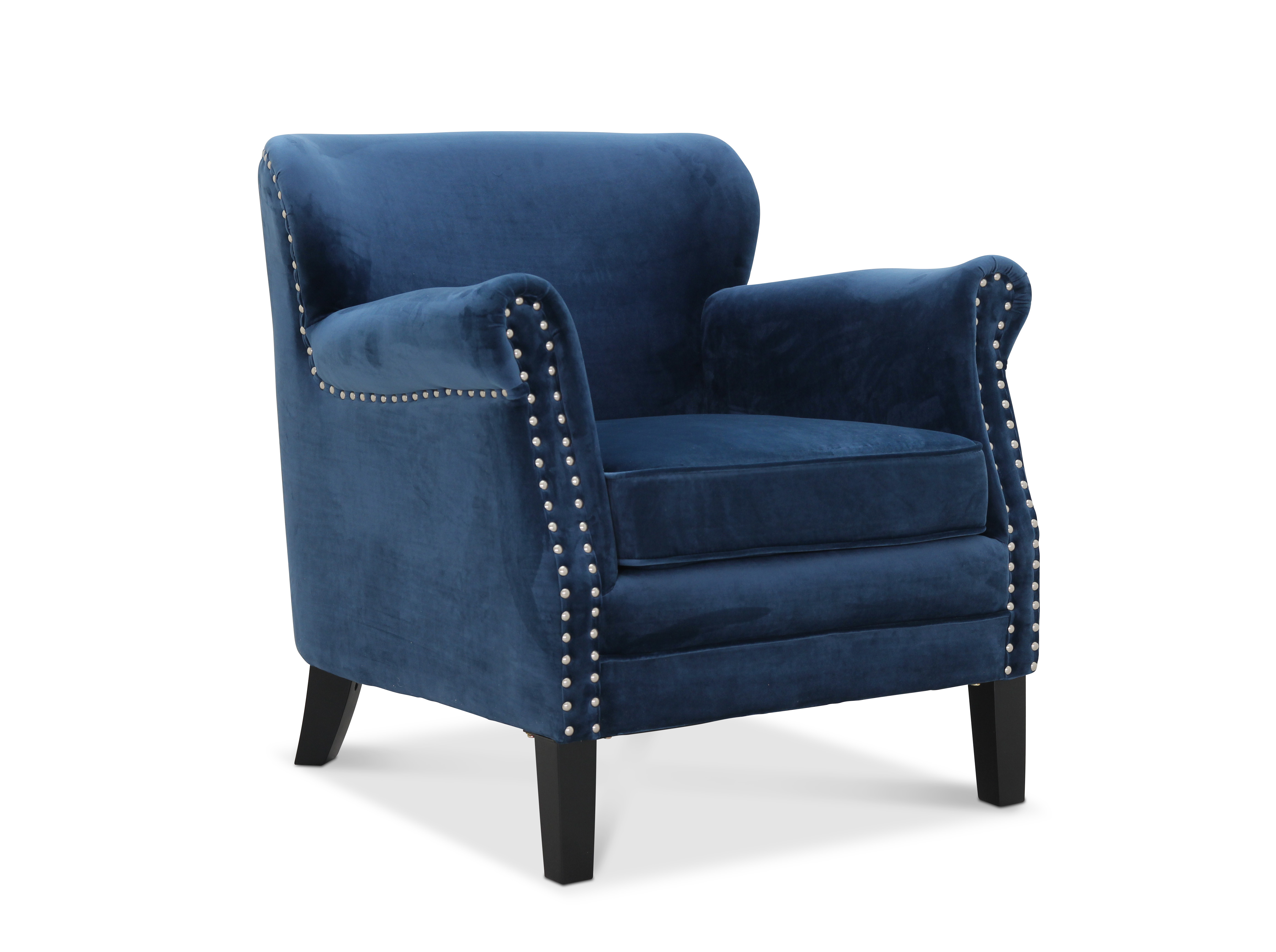 Leeds ftlj klarbl Sammet i gruppen Chesterfield / Chesterfield tygftljer hos HolyHome (228142050)