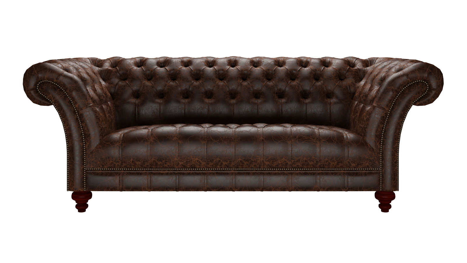 MONTGOMERY CHESTERFIELD 3-SITS TUDOR MAHOGNY i gruppen Chesterfield / Chesterfield soffor 3- och 4-sits  hos HolyHome (3-AAUTUMNTAN-MONT)