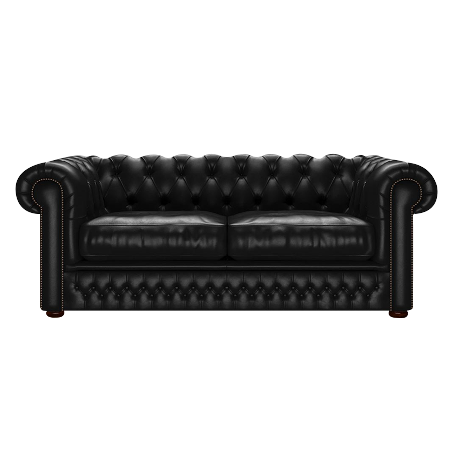 Shackleton Chesterfield 3-sits Old English Black i gruppen  hos HolyHome (3-OENGBLACK-SHACK)