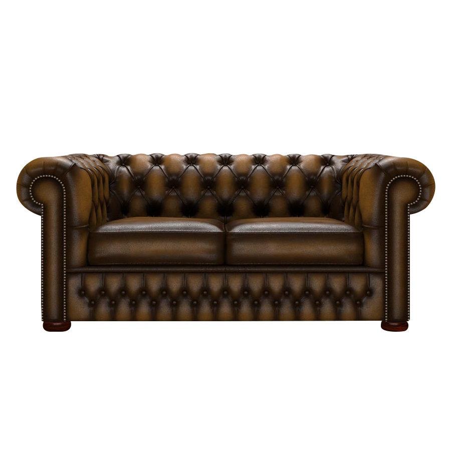 CHESTERFIELD CLASSIC 2-SITS ANTIQUE GOLD i gruppen  hos HolyHome (Chest2A-Gold)