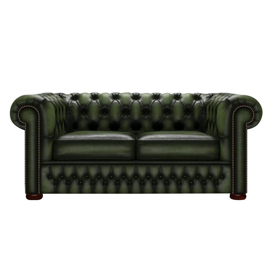 CHESTERFIELD CLASSIC 2-SITS ANTIQUE GREEN i gruppen  hos HolyHome (Chest2A-Green)