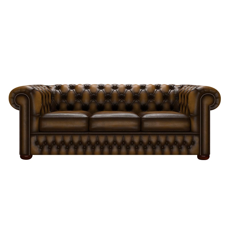 CHESTERFIELD CLASSIC 3-SITS ANTIQUE GOLD i gruppen  hos HolyHome (Chest3A-Gold)