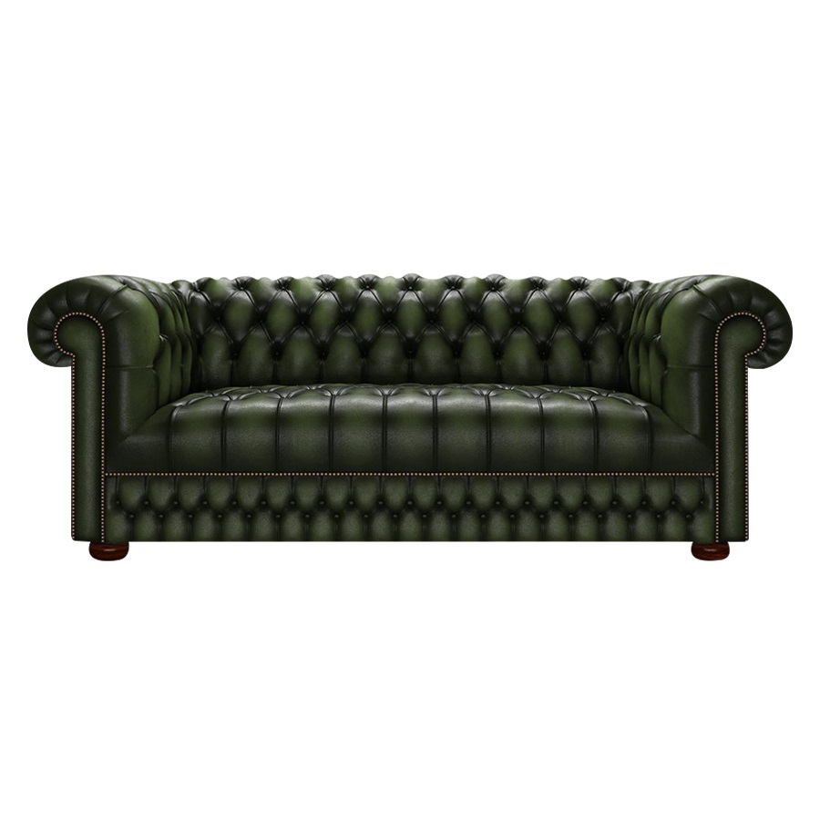 CROMWELL CHESTERFIELD 3-SITS ANTIQUE GREEN i gruppen Chesterfield hos HolyHome (Crom3A-Green)