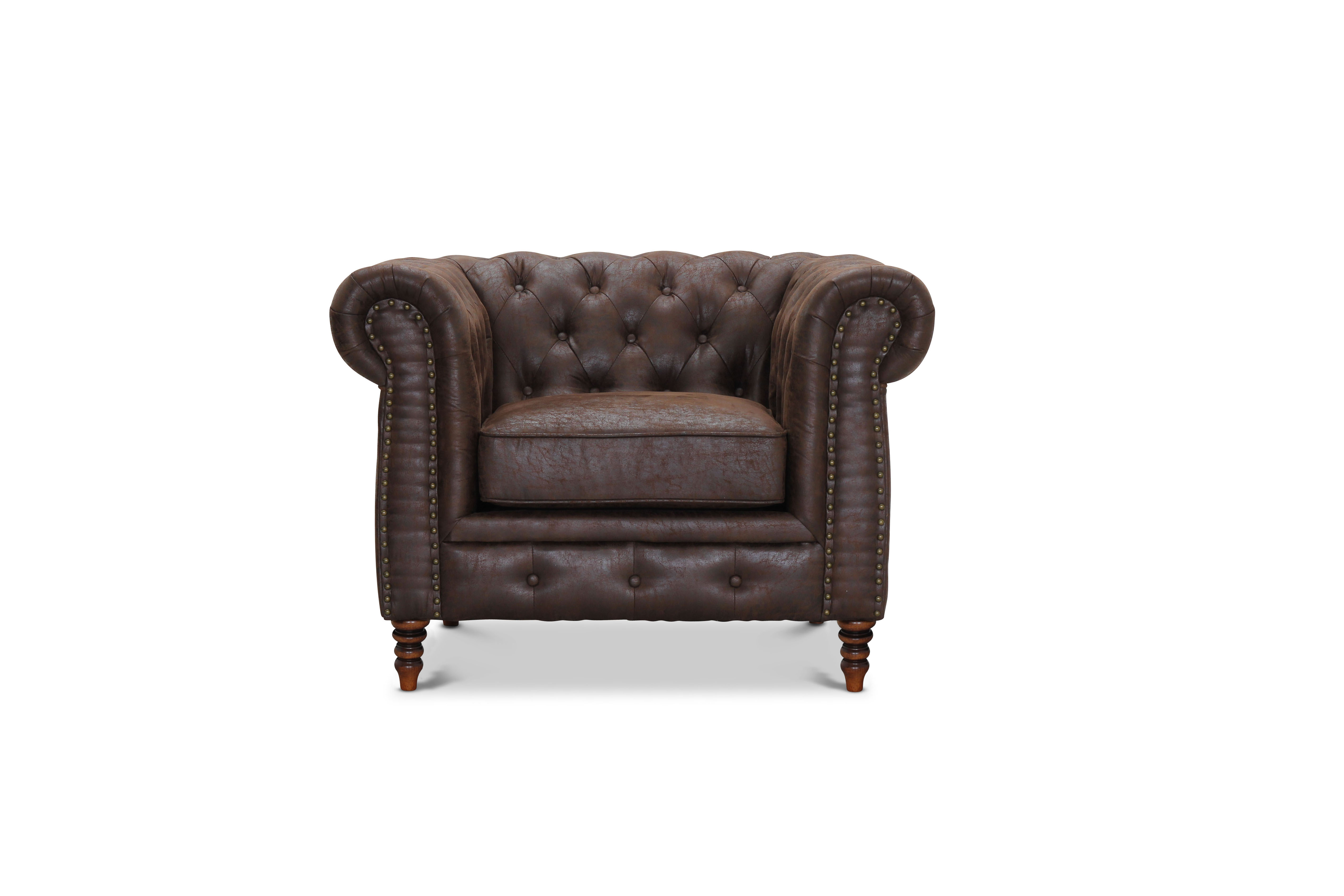 Cambridge brun vintageftlj i gruppen Chesterfield / Chesterfield tygftljer hos HolyHome (HA215141560)