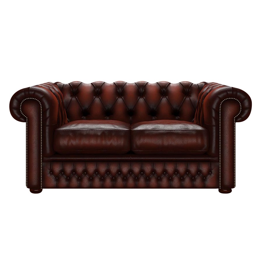 SHACKLETON CHESTERFIELD 2-SITS ANTIQUE CHESTNUT i gruppen Chesterfield / Chesterfield soffor 2-sits hos HolyHome (Shack2A-Chestnut)