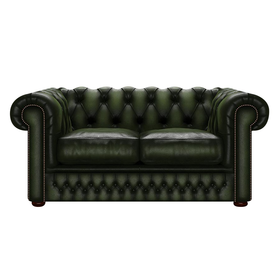 SHACKLETON CHESTERFIELD 2-SITS ANTIQUE GREEN i gruppen  hos HolyHome (Shack2A-Green)