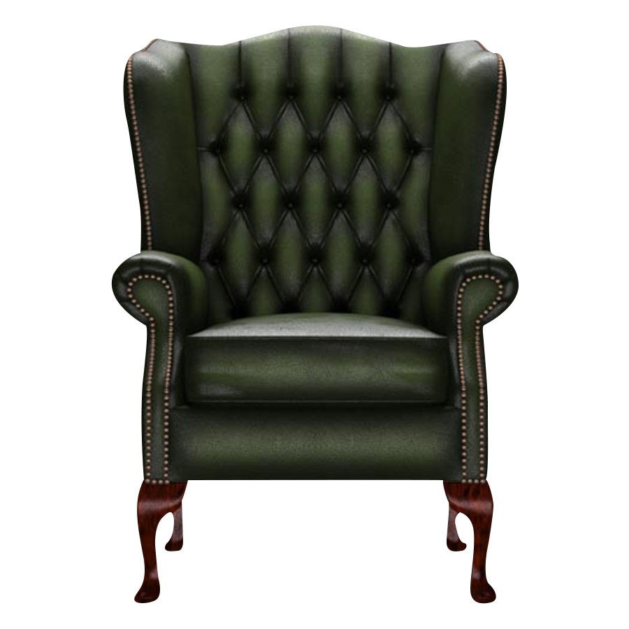 WINGCHAIR GLADSTONE ANTIQUE GREEN