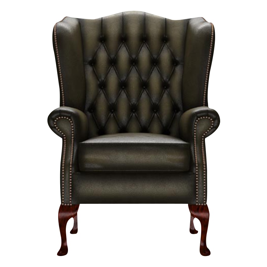 WINGCHAIR GLADSTONE ANTIQUE OLIVE