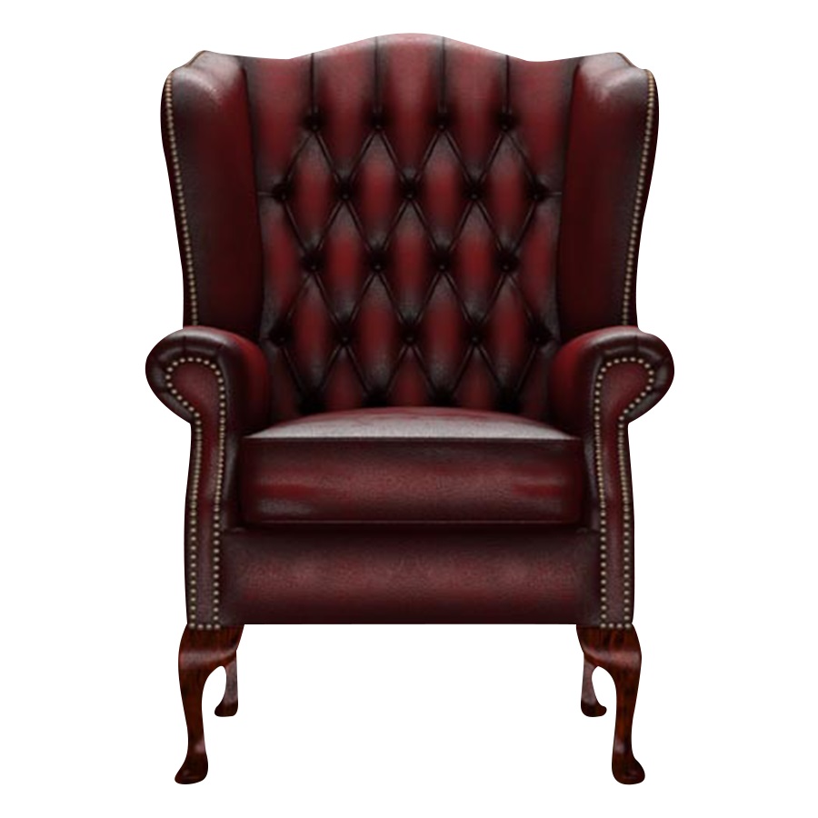 WINGCHAIR GLADSTONE ANTIQUE RED