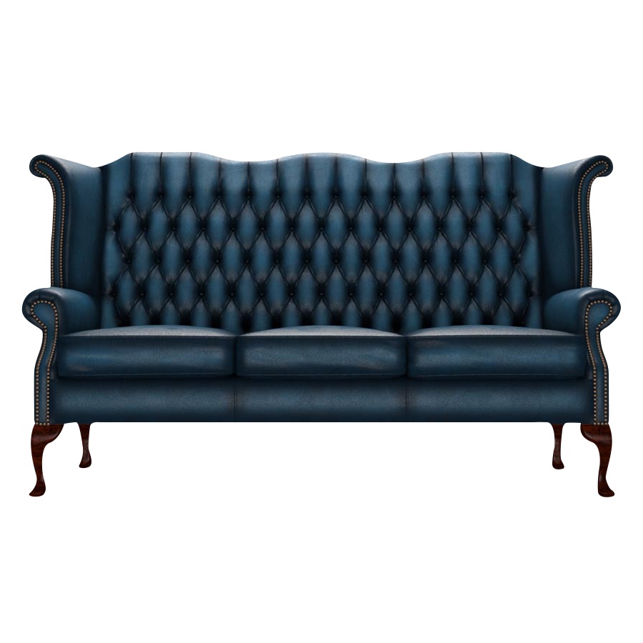 BYRON CHESTERFIELD 3-SITS ANTIQUE BLUE