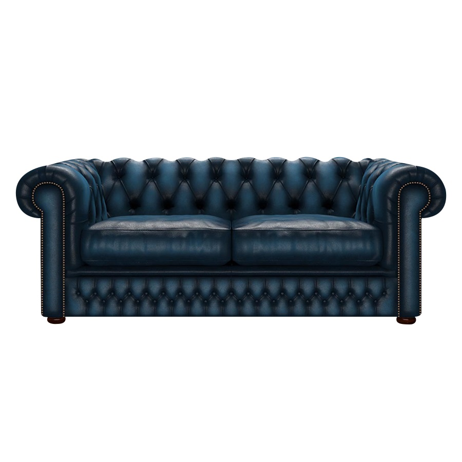 Shackleton Chesterfield 3-sits Antique Blue