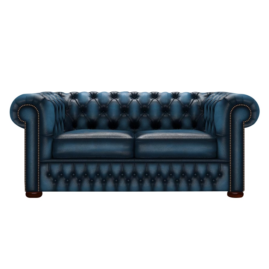 CHESTERFIELD CLASSIC 2-SITS ANTIQUE BLUE