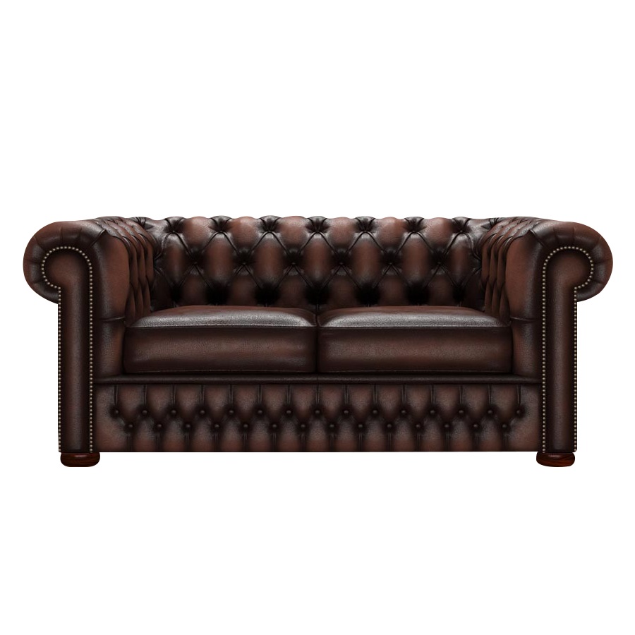 CHESTERFIELD CLASSIC 2-SITS ANTIQUE BROWN