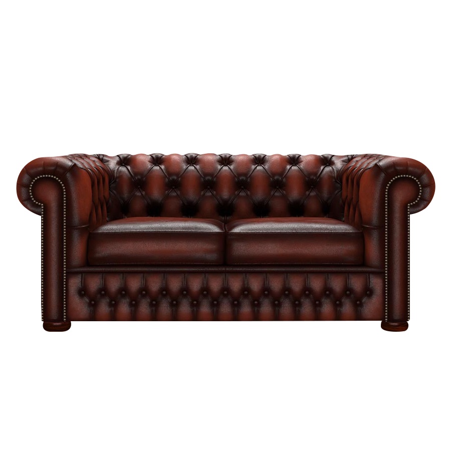 CHESTERFIELD CLASSIC 2-SITS ANTIQUE CHESTNUT