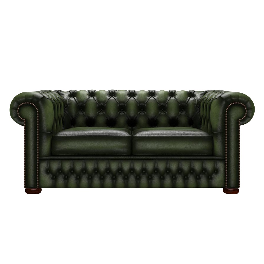 CHESTERFIELD CLASSIC 2-SITS ANTIQUE GREEN