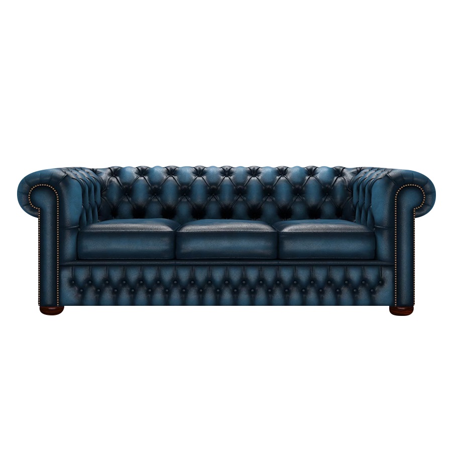 CHESTERFIELD CLASSIC 3-SITS ANTIQUE BLUE