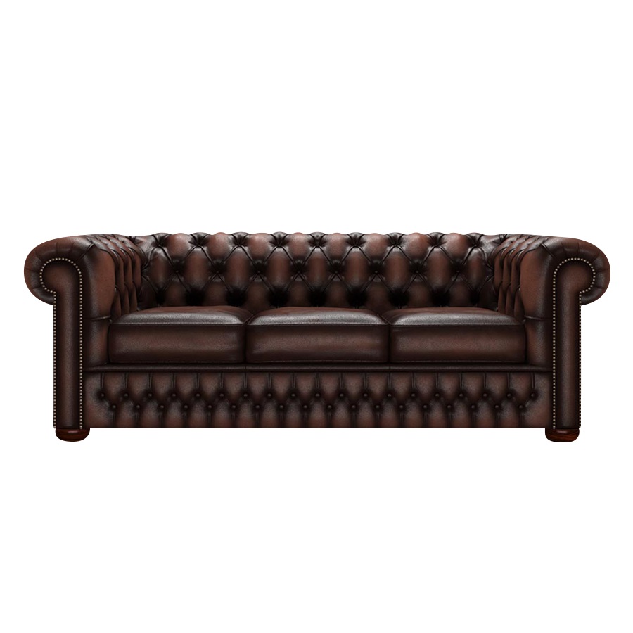 CHESTERFIELD CLASSIC 3-SITS ANTIQUE BROWN