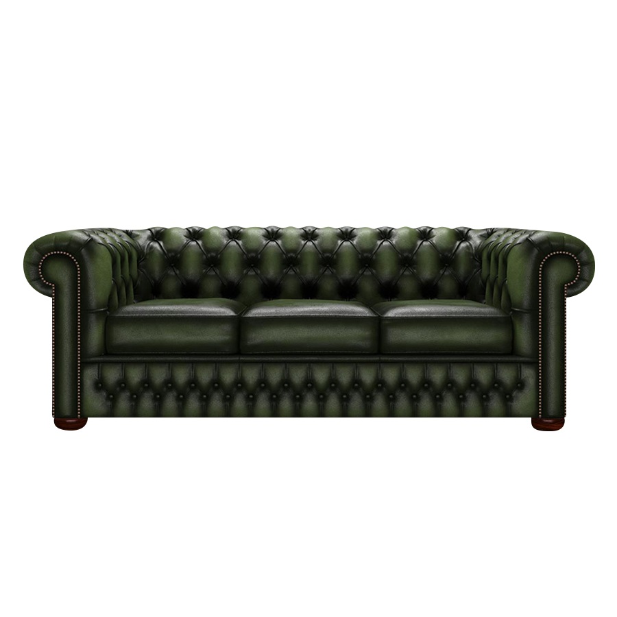 CHESTERFIELD CLASSIC 3-SITS ANTIQUE GREEN