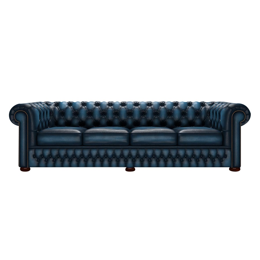 CHESTERFIELD CLASSIC 4-SITS ANTIQUE BLUE