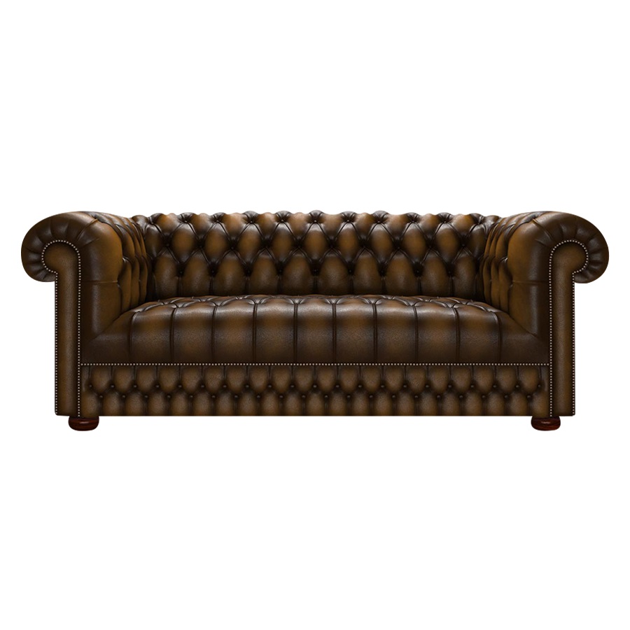 CROMWELL CHESTERFIELD 3-SITS ANTIQUE GOLD