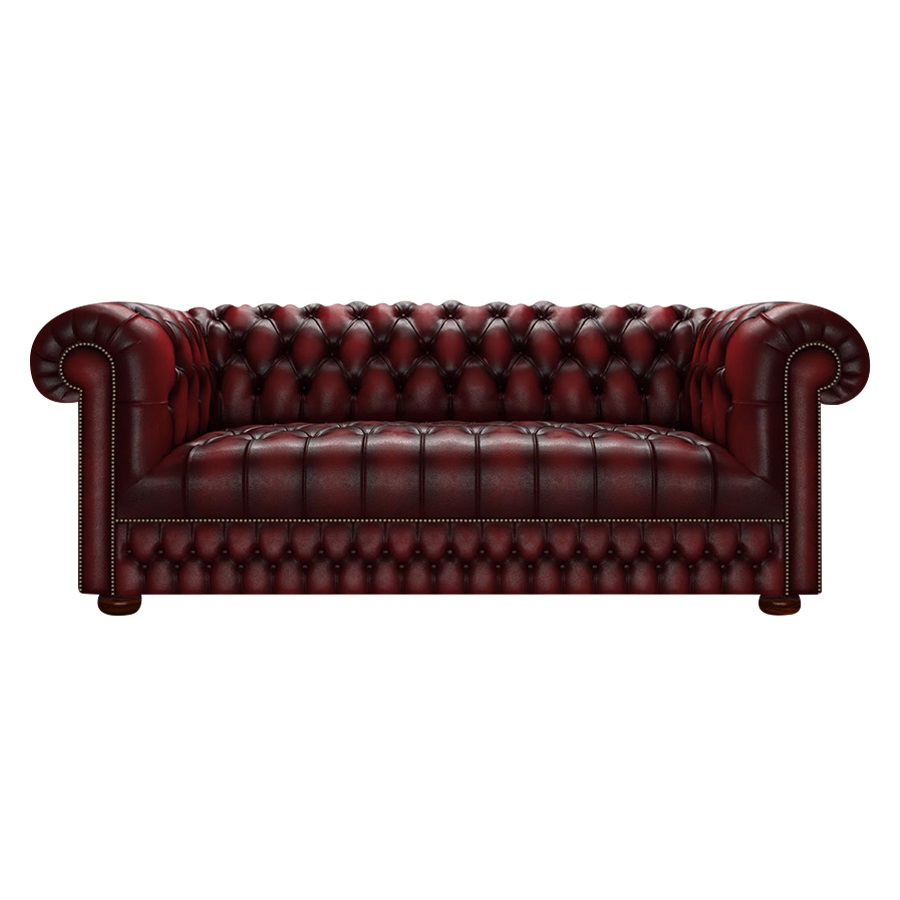 CROMWELL CHESTERFIELD 3-SITS ANTIQUE RED