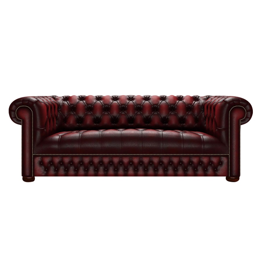 LINWOOD CHESTERFIELD 3-SITS ANTIQU RED