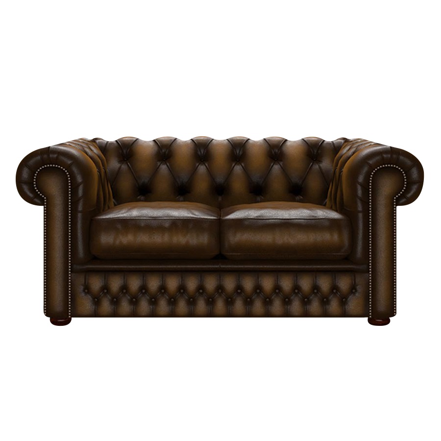 SHACKLETON CHESTERFIELD 2-SITS ANTIQUE GOLD
