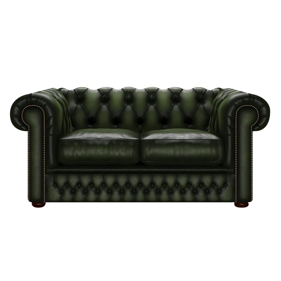 SHACKLETON CHESTERFIELD 2-SITS ANTIQUE GREEN