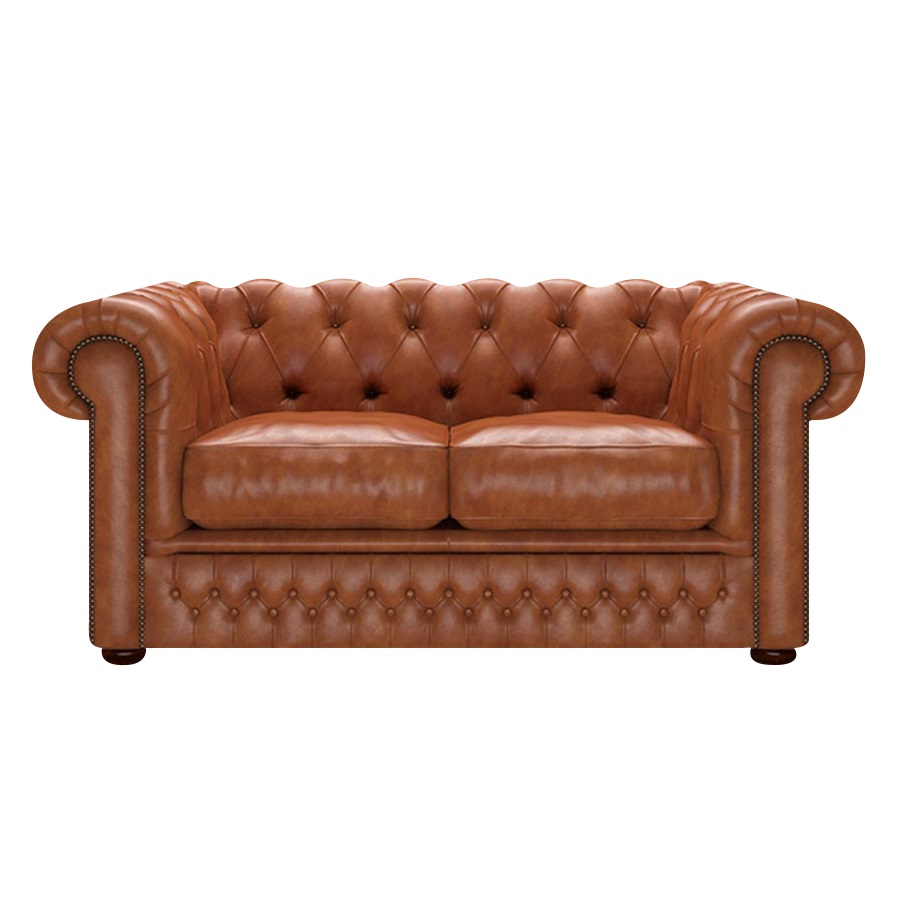 SHACKLETON CHESTERFIELD 2-SITS OLD ENGLISH Bruciato