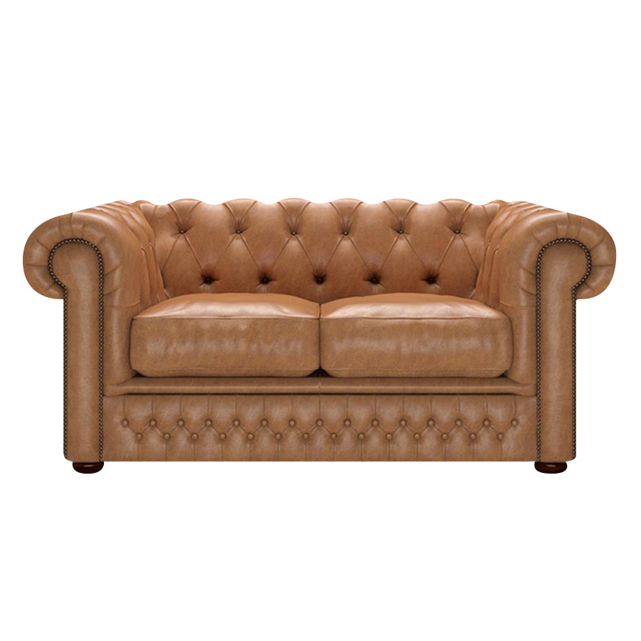 SHACKLETON CHESTERFIELD 2-SITS OLD ENGLISH TAN
