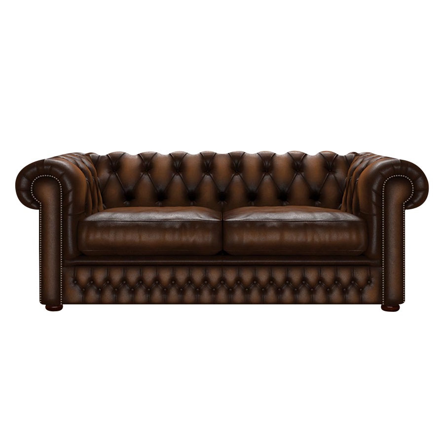 SHACKLETON CHESTERFIELD 3-SITS ANTIQUE AUTUMN TAN