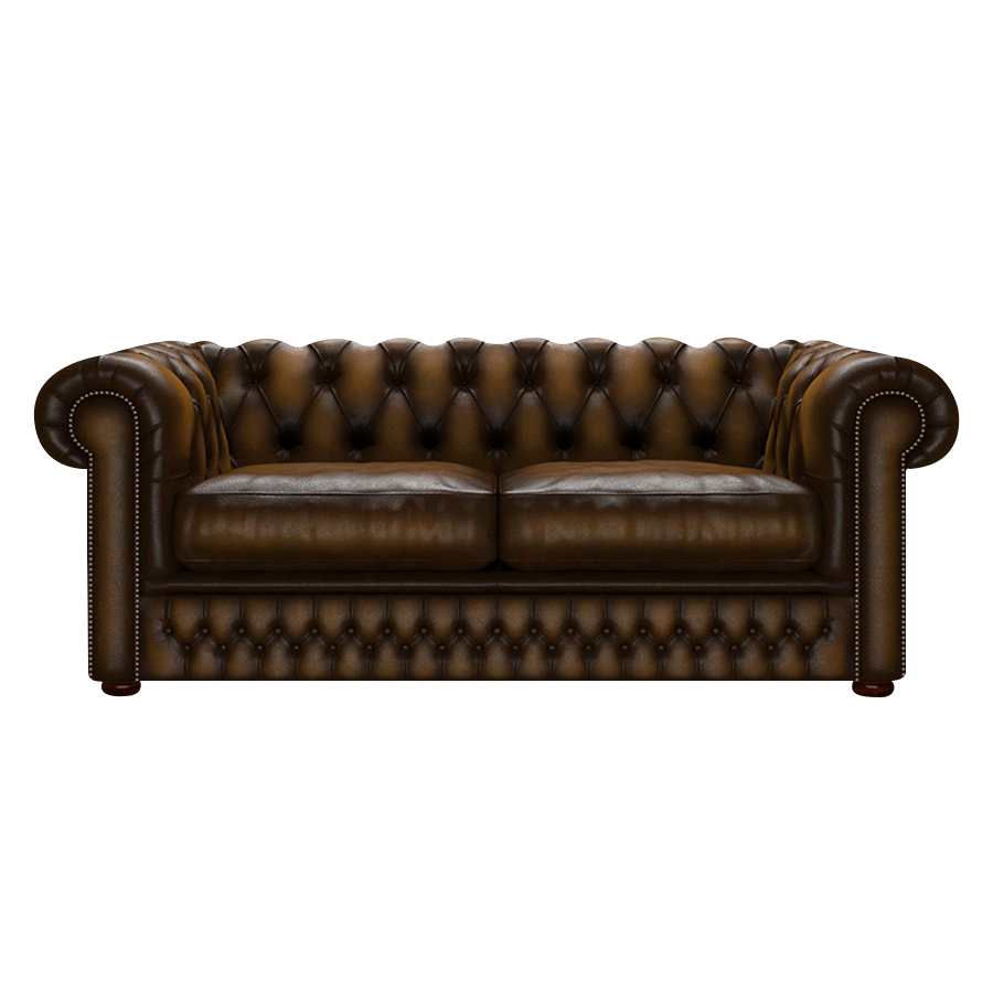 SHACKLETON CHESTERFIELD 3-SITS ANTIQUE GOLD