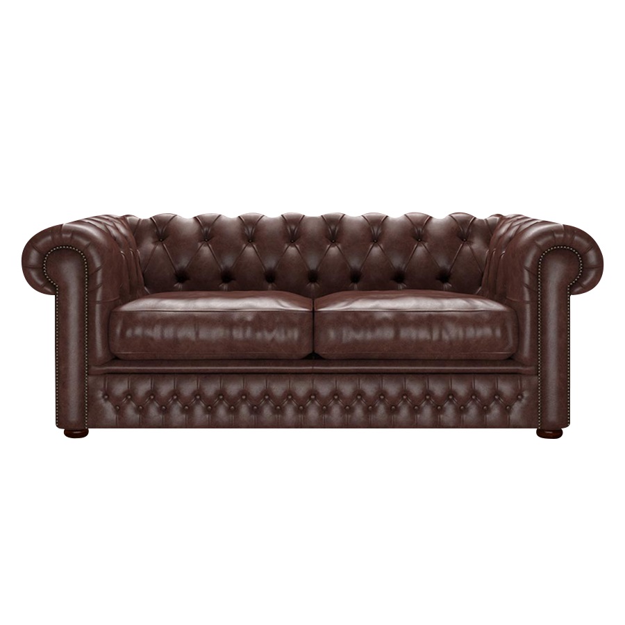 SHACKLETON CHESTERFIELD 3-SITS OLD ENGLISH DARK BROWN