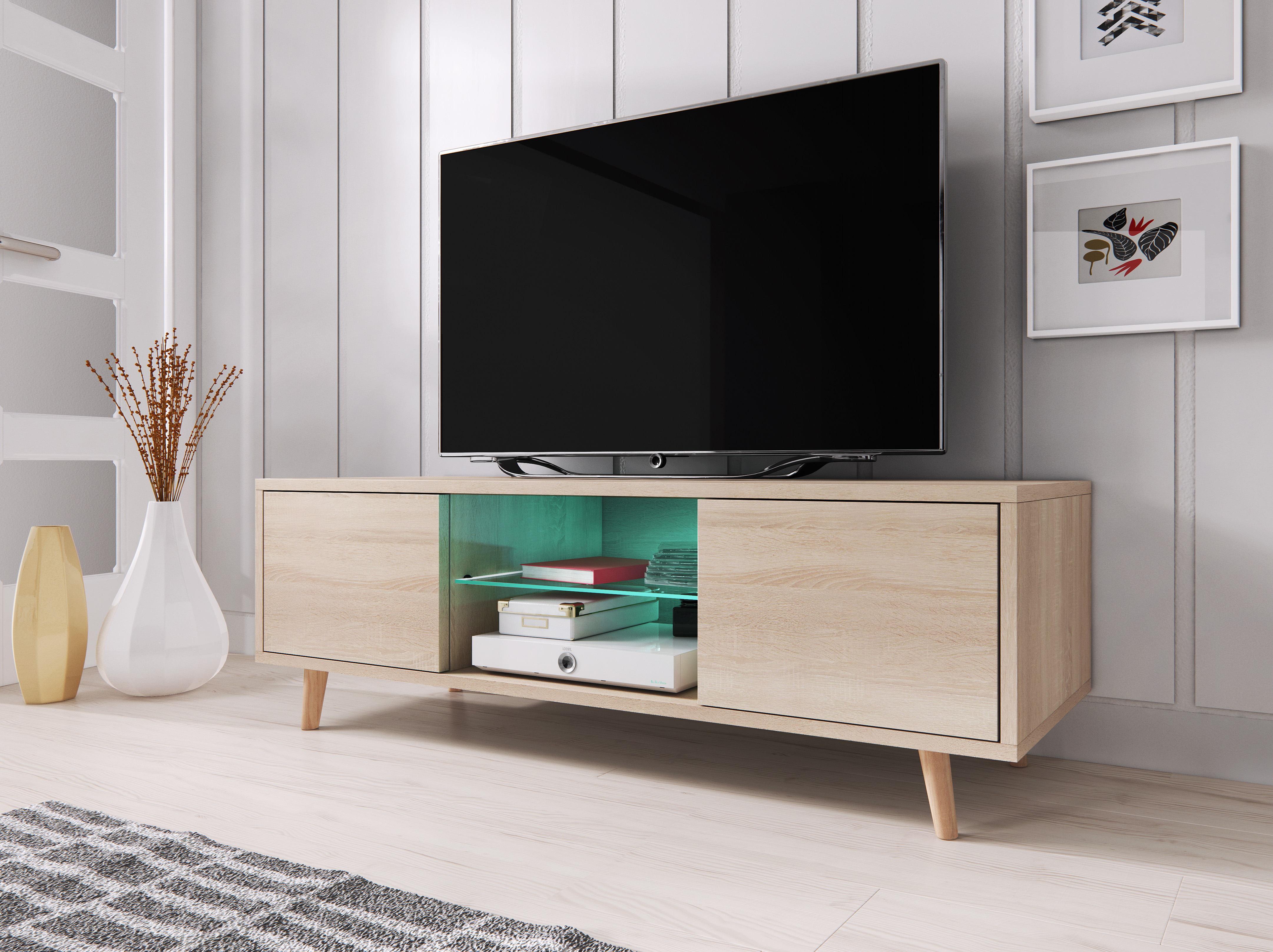 Sweden Tv bänk - eklaminat