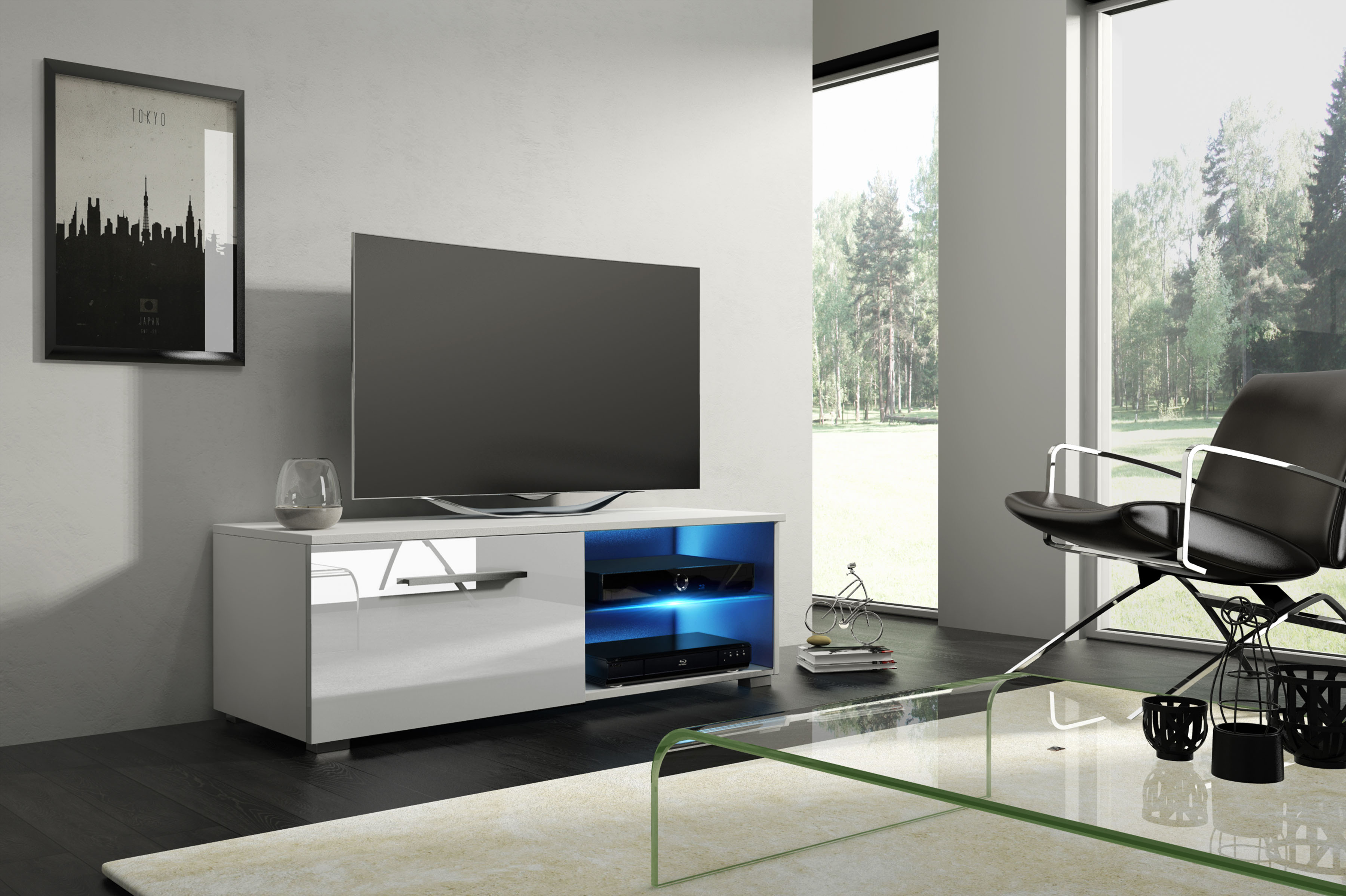 Moon II TV bnk - vit