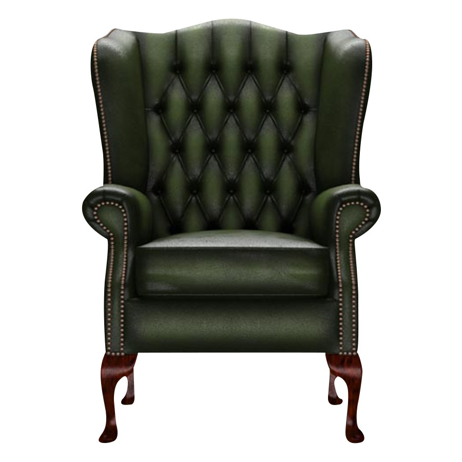 WINGCHAIR GLADSTONE ANTIQUE GREEN