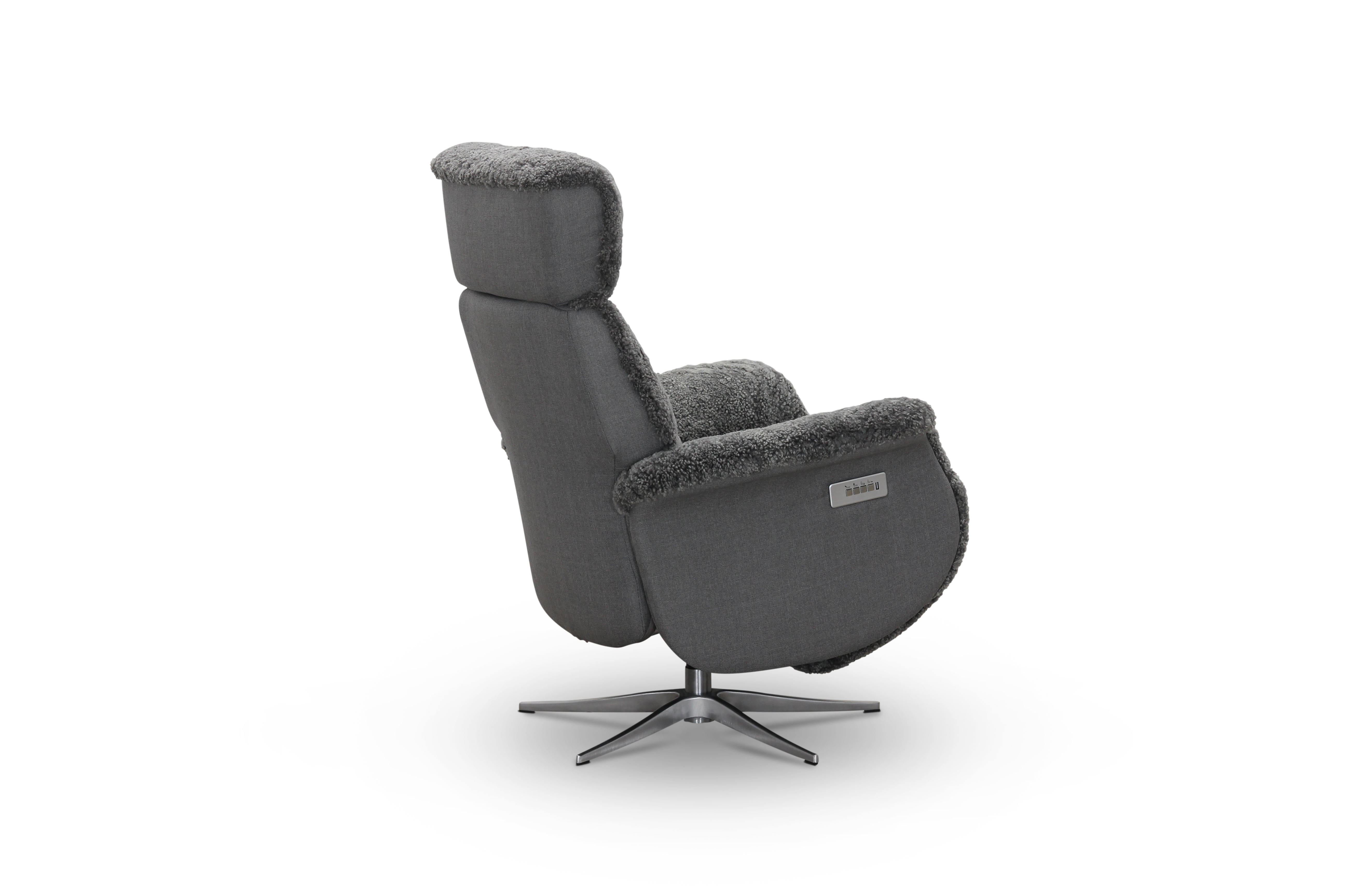 LISSABON FÅTÖLJ FÅRSKINN LJUSGRÅ