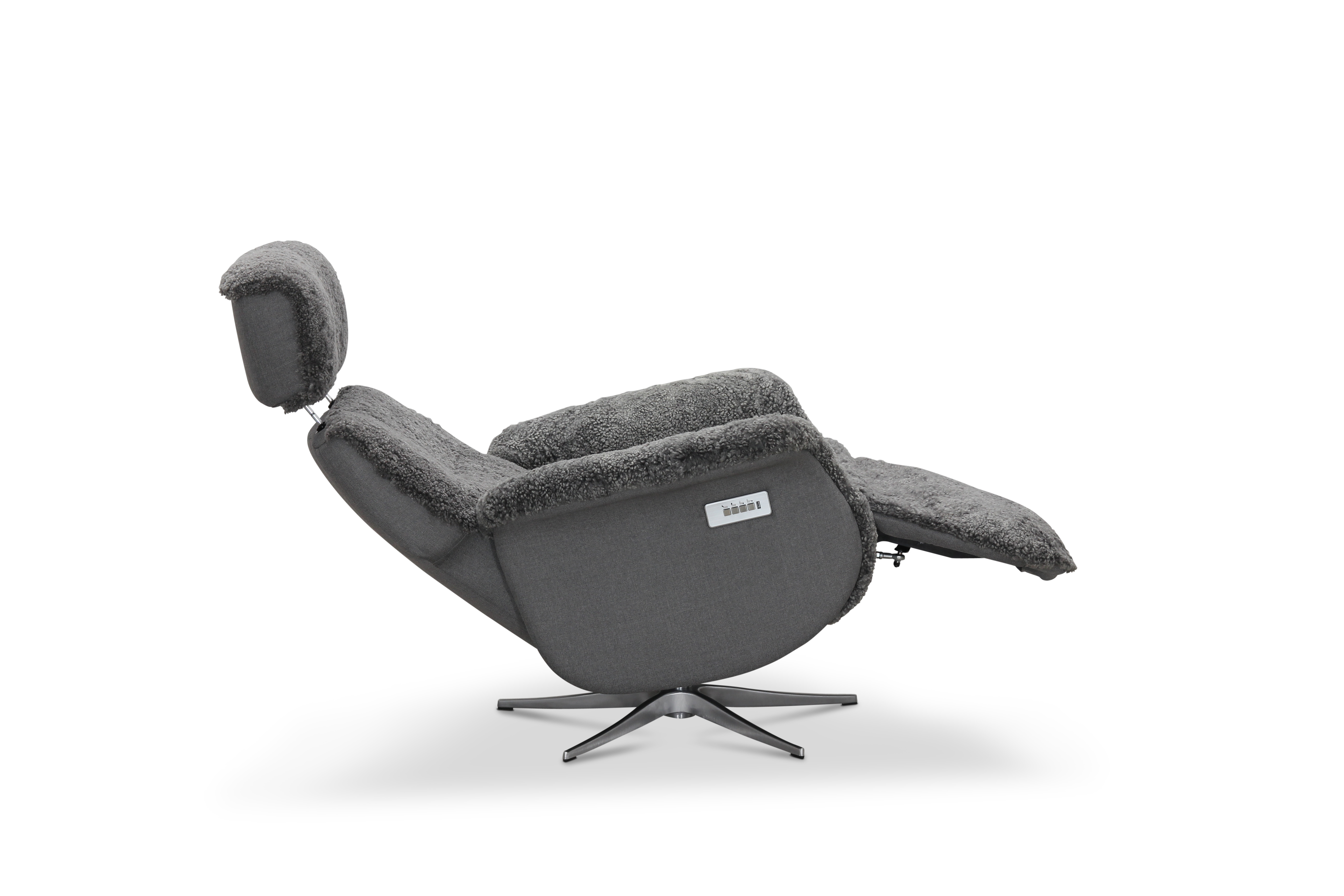 LISSABON FÅTÖLJ FÅRSKINN LJUSGRÅ