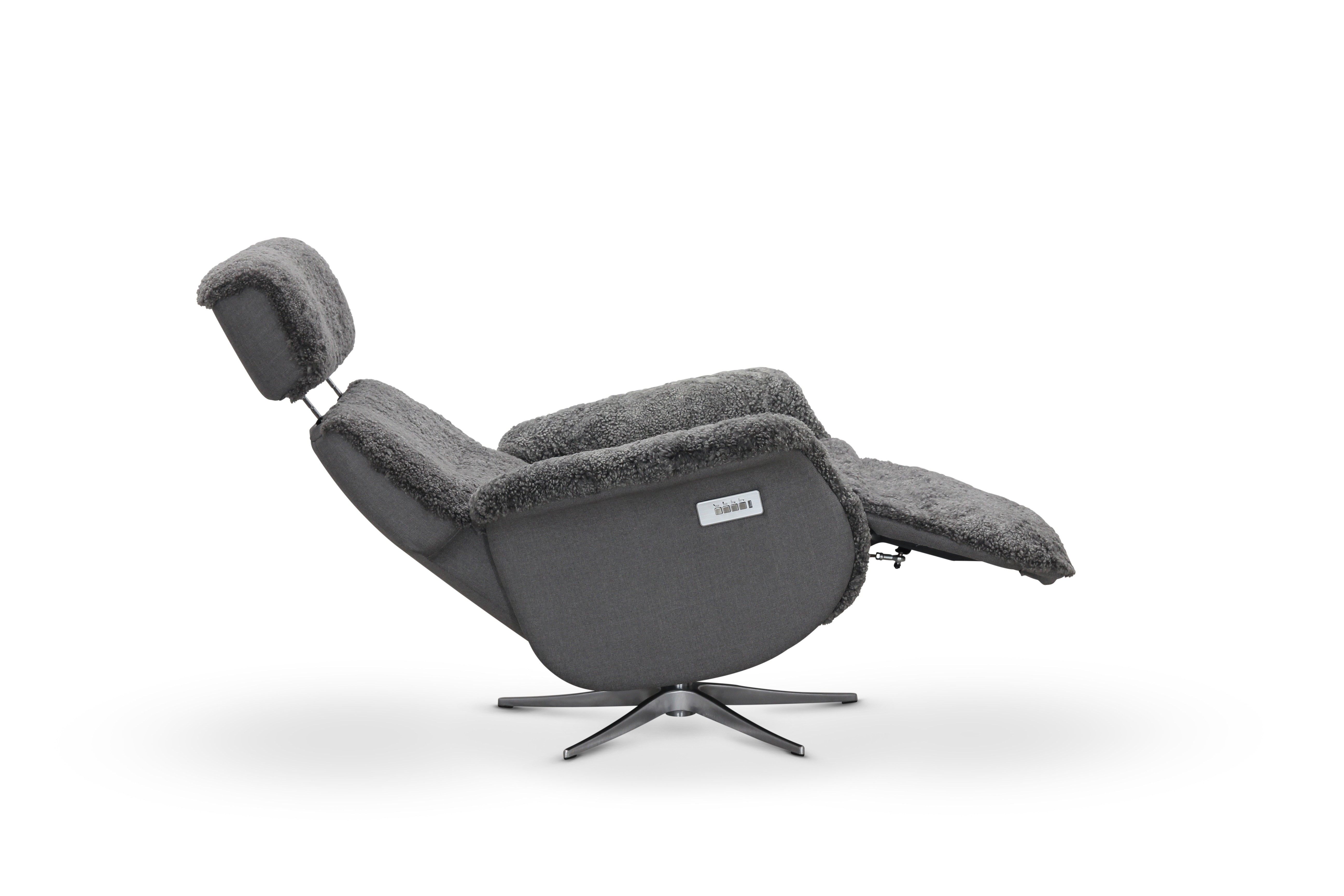 LISSABON FÅTÖLJ FÅRSKINN LJUSGRÅ