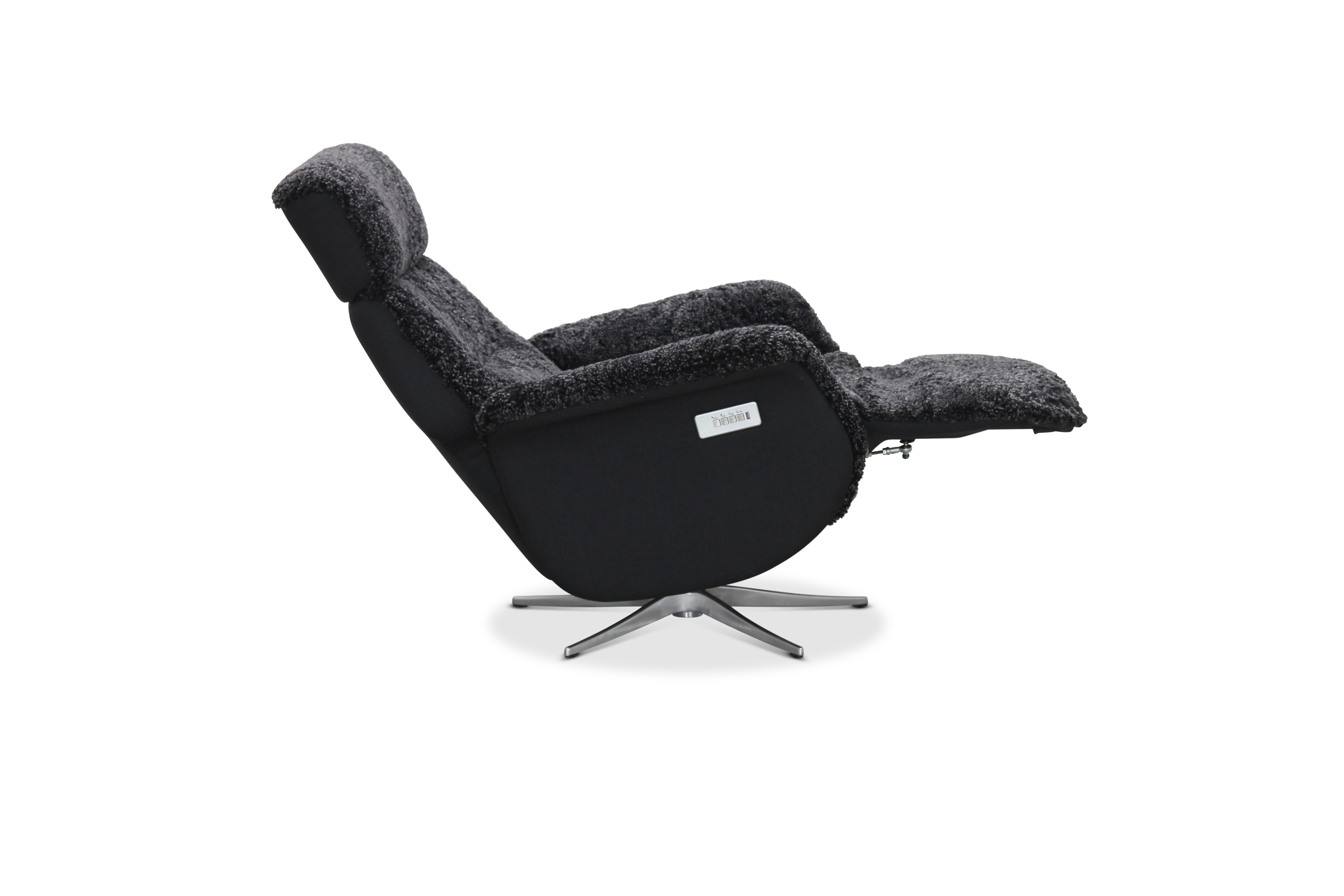 LISSABON FÅTÖLJ FÅRSKINN MÖRKGRÅ